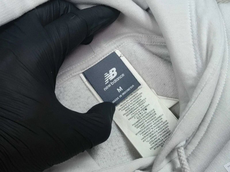 [L] NEW BALANCE широке худі оригінальне бавовна нові коллекції біле — фото 6