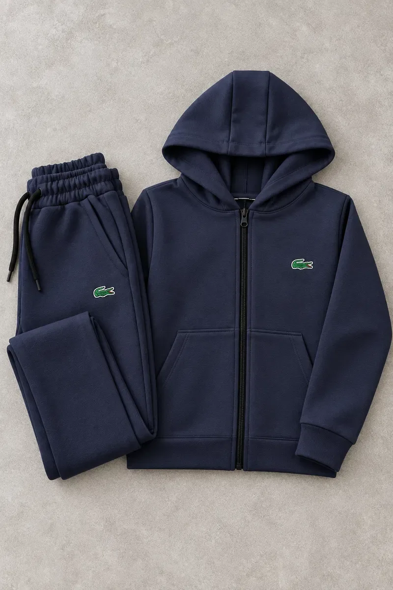 LACOSTE PREMIUM!Чоловічий спортивний брендовий костюм на осінь чорний — фото 2