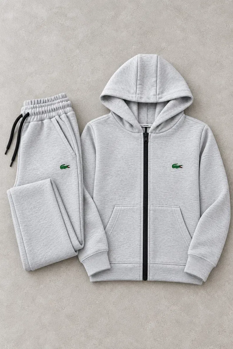 LACOSTE PREMIUM!Чоловічий спортивний брендовий костюм на осінь чорний — фото 3