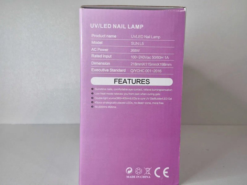 Лампа для маникюра SUN L5 268W UV/LED | Профи сушка гель лака | Сенсор | Новая — фото 6