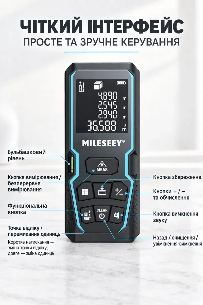 Лазерна рулетка 50м SNDWAY. — фото 5