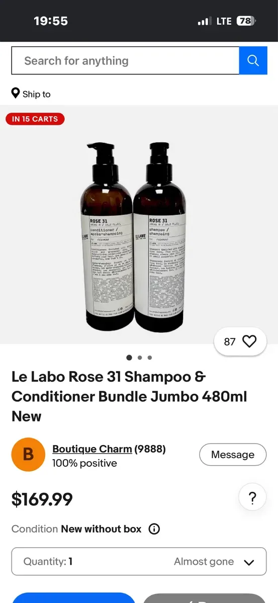 Le Labo  Rose 31 люксовий шампунь — фото 3