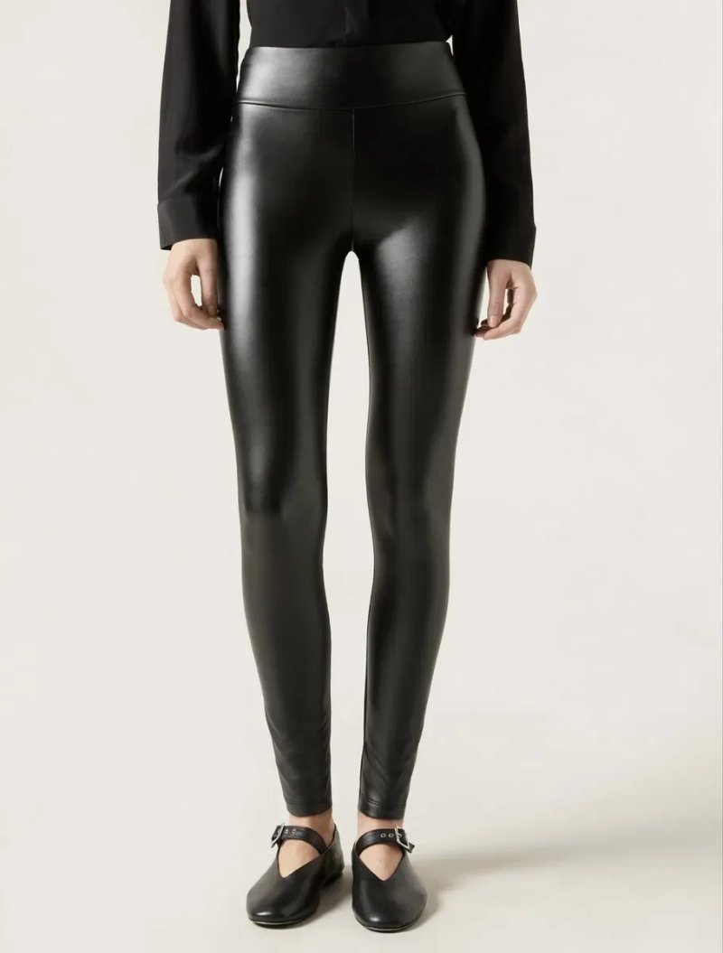 Легінси / лосини з екошкіри Calzedonia XS. Оригінал. — фото 2