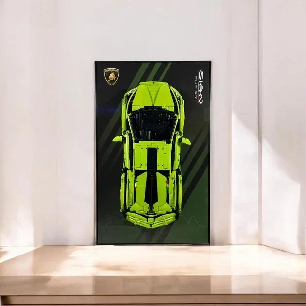 LEGO Рамка Рамки Арт картина для конструктора Porshe Ferrari Peugeot McLaren Lamborghini Bugatti Ford Alfa Romeo — фото 5