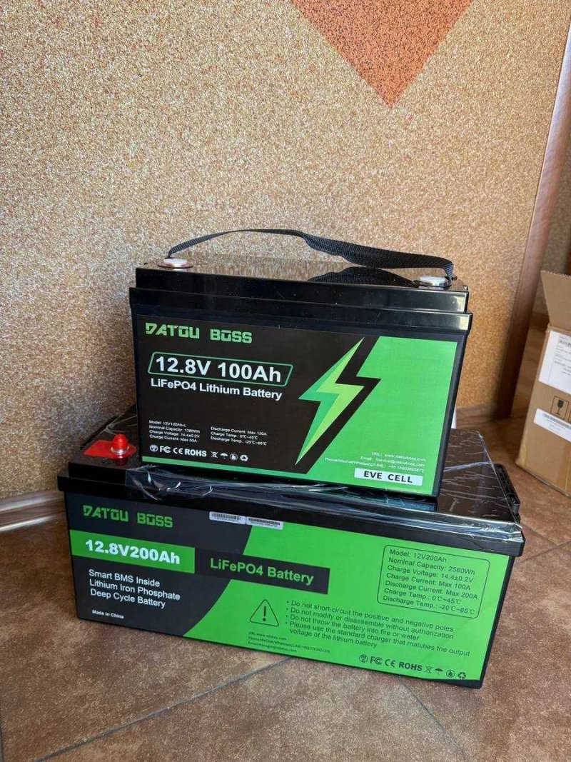 LiFePO4 12V 100Ah Акумулятор DATOUBOSS 1280Wh, 100A, з BMS платою. Аккамулятор, Аккумулятор LiFePO4 12.8V 100Ah батарея. Аккамуляторная батарея. — фото 7