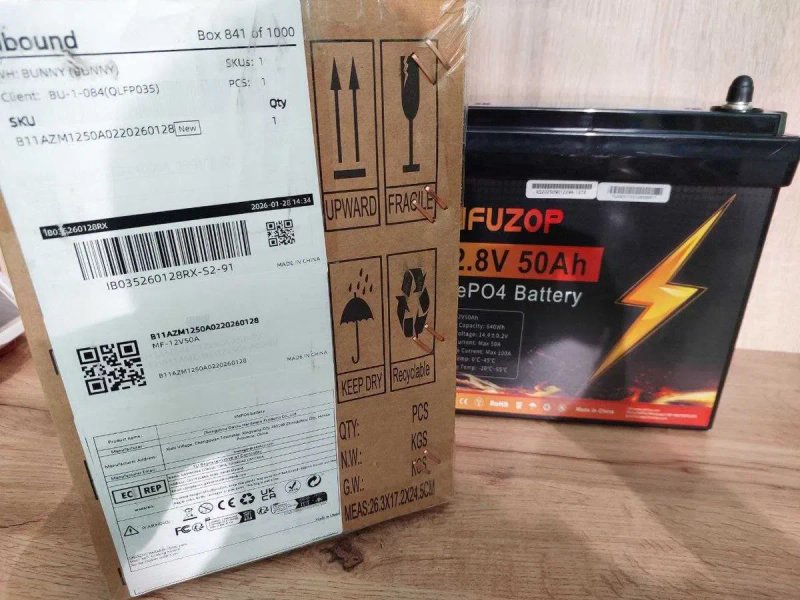 LiFePO4 акумулятор Mfuzop POWER 12.8V 50Ah (≈640 Wh) з BMS — компактна батарея для RV та сонячних систем. Аккамулятор. В наявності 50, 100, 200, 300. — фото 6