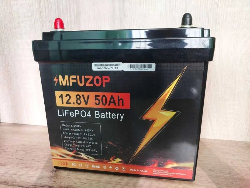 LiFePO4 акумулятор Mfuzop POWER 12.8V 50Ah (≈640 Wh) з BMS — компактна батарея для RV та сонячних систем. Аккамулятор. В наявності 50, 100, 200, 300. — фото 7