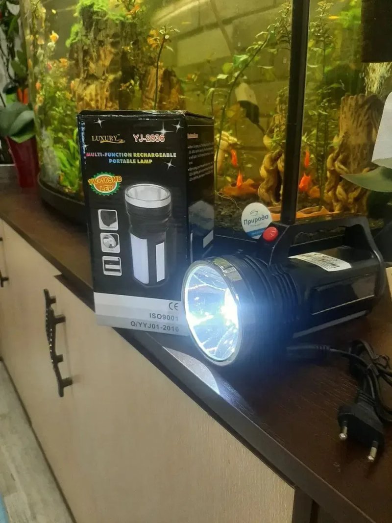 Ліхтар ручний YJ-2836 1W+16SMD LED + SOLAR фонарь фонарик ручной — фото 6