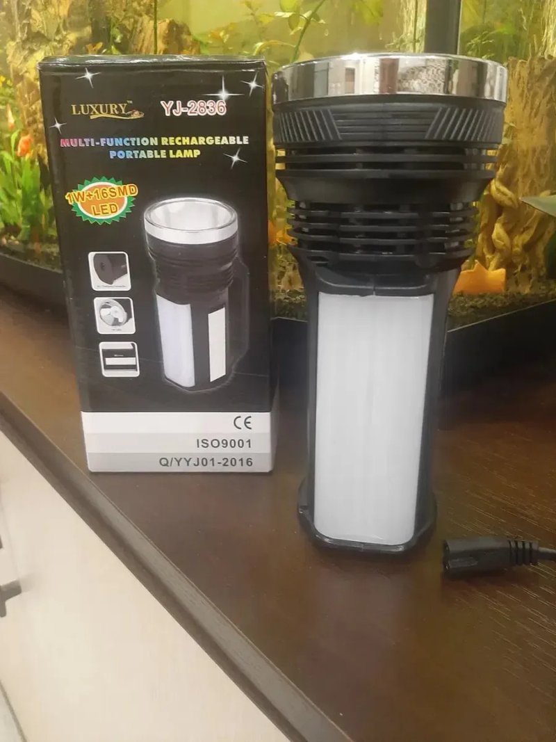 Ліхтар ручний YJ-2836 1W+16SMD LED + SOLAR фонарь ручной — фото 2