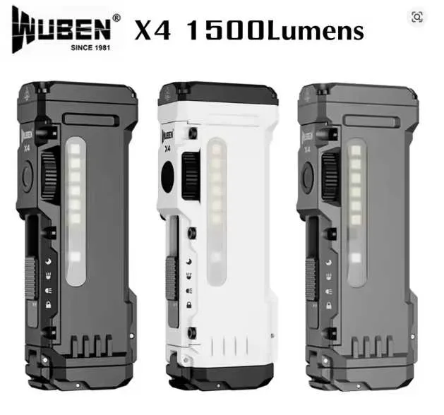 Ліхтар WUBEN X4\EDC\1500Lumens-205m\RGB\magnet\USB-C\18650-3400ma  кольори в наявності — фото 2