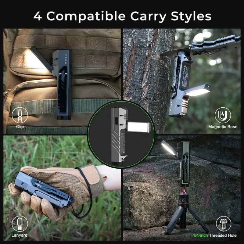 Ліхтар WURKKOS HD05\4-in-1 (Spot/Flood/Red/UV 365 нм)EDC\3100LM-335m\ CRI 90+Floodlight (3000–6000K)\USB-C акумулятор 5000ma — фото 4