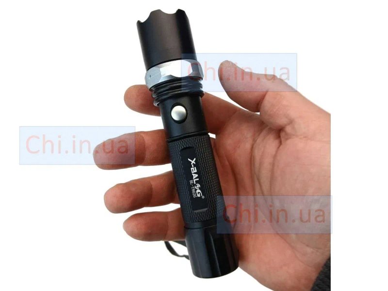 Ліхтарик BL-8626 + акумулятор 18650 + зарядний пристрій 220 В Фонарик аккумуляторный ручной — фото 3