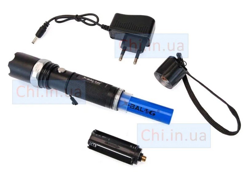 Ліхтарик BL-8626 + акумулятор 18650 + зарядний пристрій 220 В Фонарик аккумуляторный ручной — фото 5