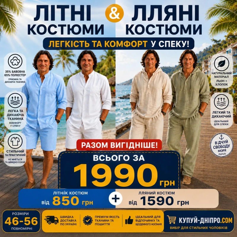 Літній чоловічий костюм чорний | Сорочка та шорти | Розміри 46-54 — фото 7