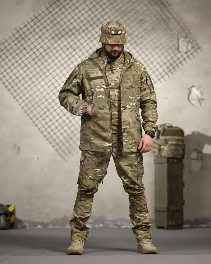 Літо тактичний комплект чоловічий 5-в-1 «Multicam Elite»: Куртка, Штани, Футболка, Панама та Ремінь Cobra / Літній тактичний костюм 5в1 STURM мультика — фото 2