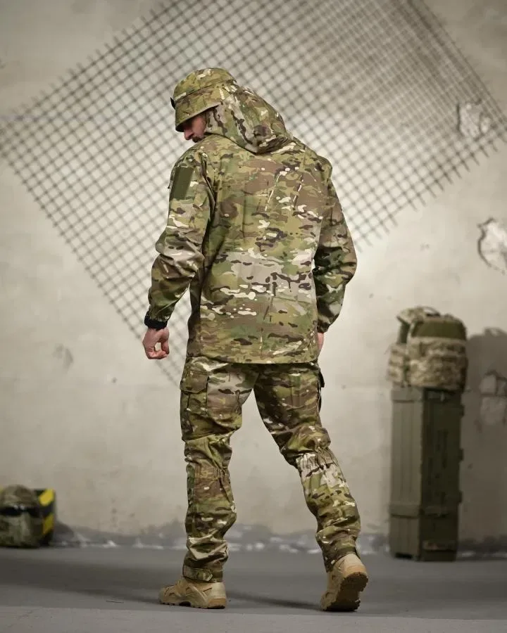 Літо тактичний комплект чоловічий 5-в-1 «Multicam Elite»: Куртка, Штани, Футболка, Панама та Ремінь Cobra / Літній тактичний костюм 5в1 STURM мультика — фото 4