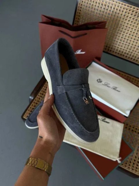 Лофери Loro Piana Loafers Blue женские новые