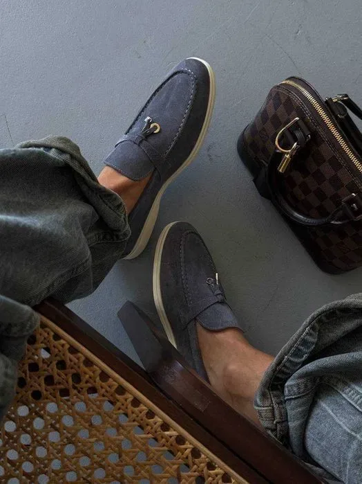 Лофери Loro Piana Loafers Blue женские новые — фото 3