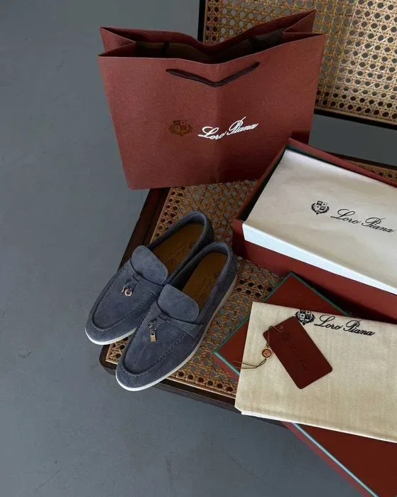 Лофери Loro Piana Loafers Blue женские новые — фото 5