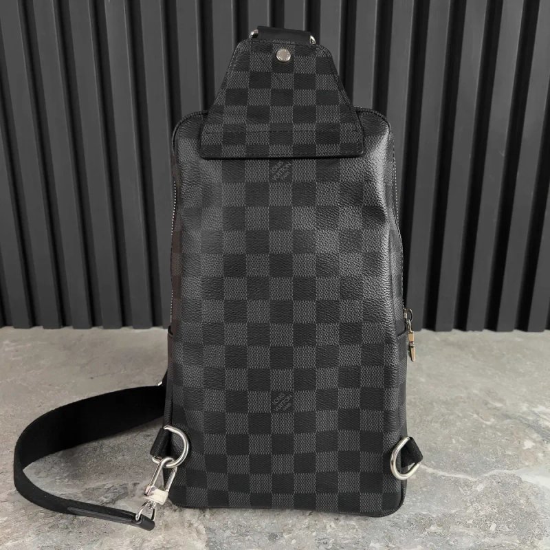 Louis Vuitton Avenue Slingbag Damier Чоловічий Слінг рюкзак шкіра оригінал — фото 3