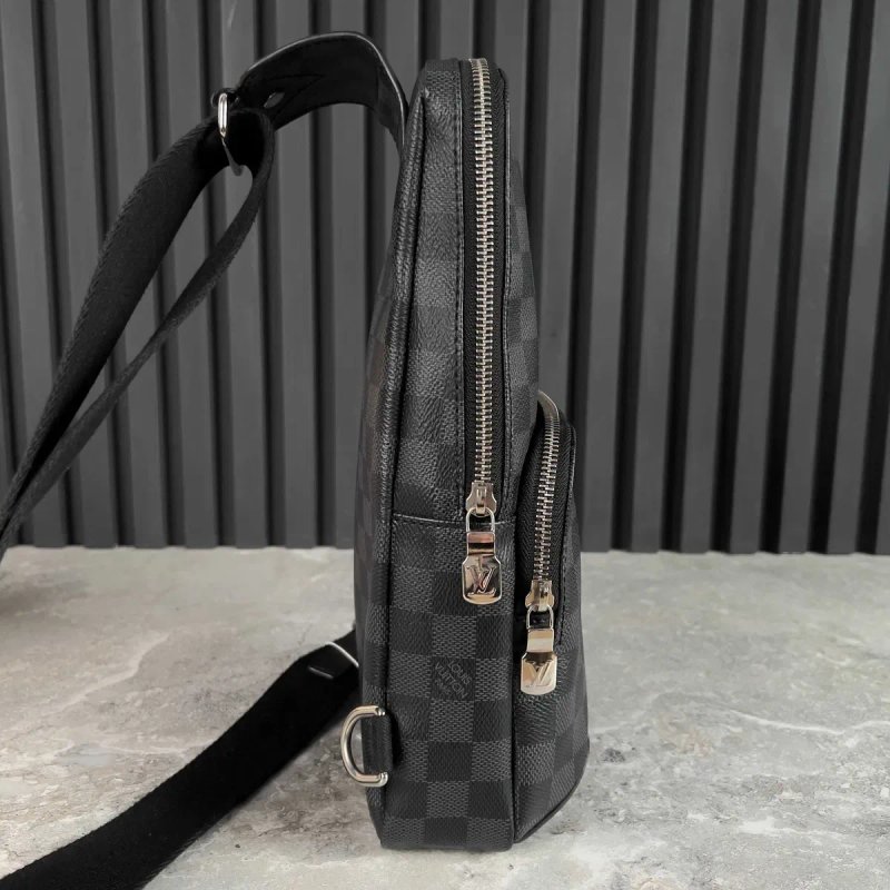 Louis Vuitton Avenue Slingbag Damier Чоловічий Слінг рюкзак шкіра оригінал — фото 4
