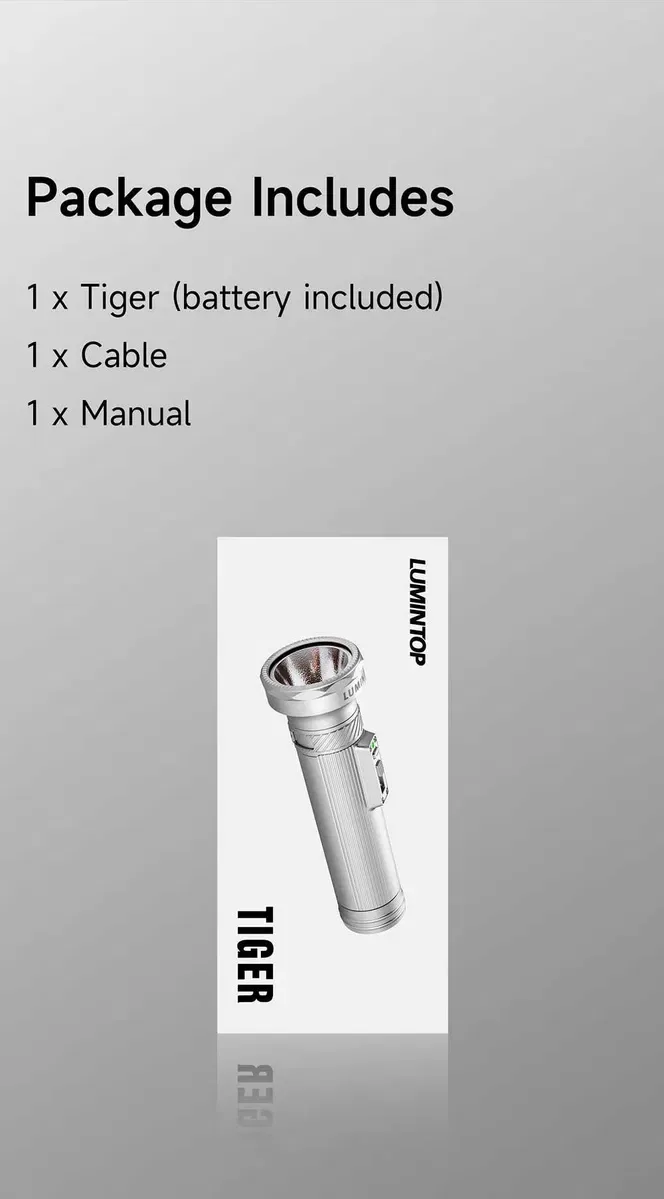 Lumintop Tiger Ліхтар Ручний (4000 Люмен, 458 Метрів, АКБ 26800, 7000 мАг) — фото 8