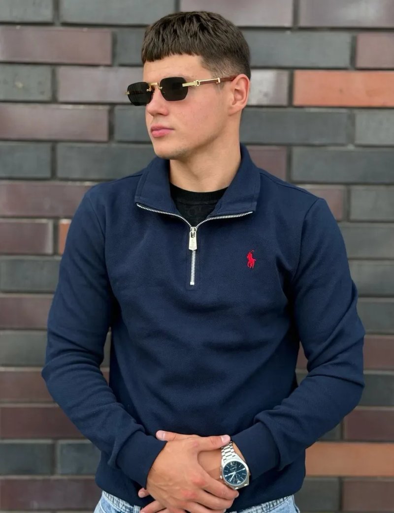 ‼️LUX‼️БЕЗ ПРЕДОПЛАТ‼️Мужская кофта полу замок поло Polo Ralph Lauren | полу зип поло Ральф | 1/3 кофта поло | polo Ralph Lauren | полу замок поло | — фото 2