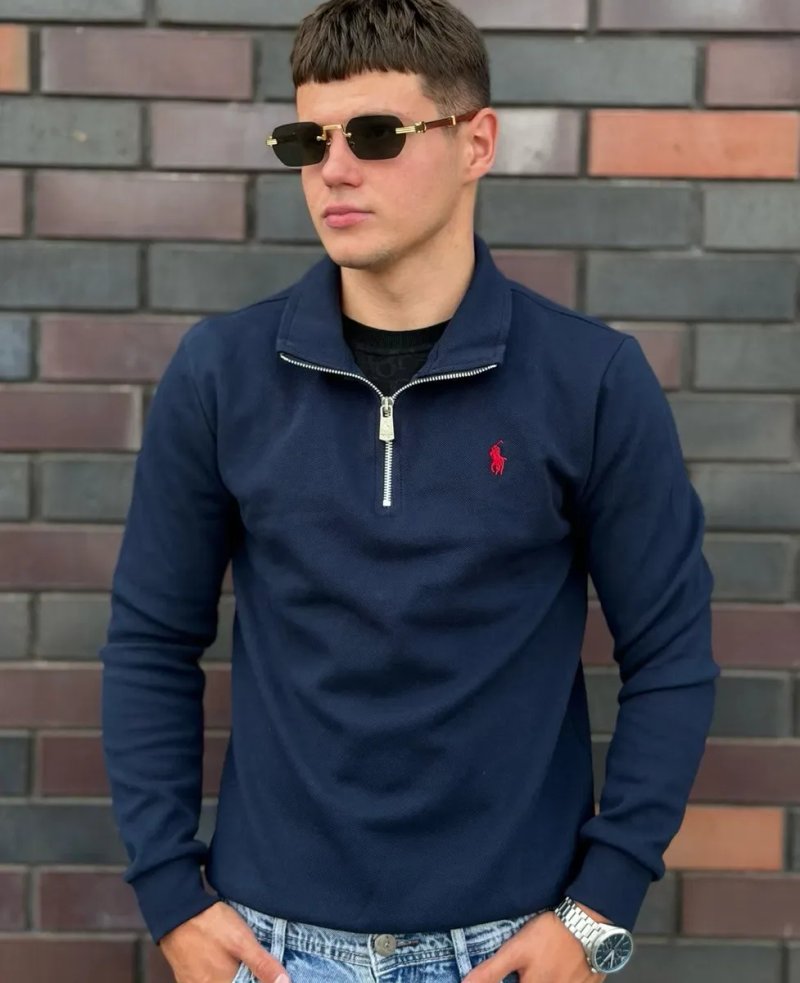 ‼️LUX‼️БЕЗ ПРЕДОПЛАТ‼️Мужская кофта полу замок поло Polo Ralph Lauren | полу зип поло Ральф | 1/3 кофта поло | polo Ralph Lauren | полу замок поло | — фото 3