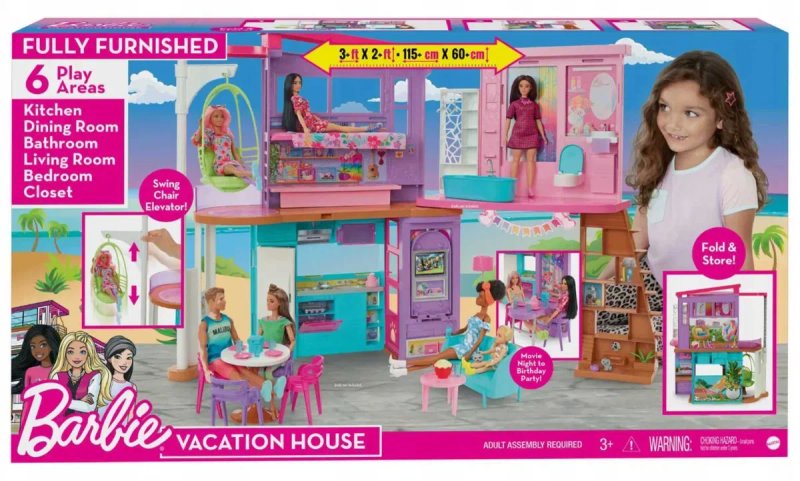 Ляльковий будиночок Барбі Малібу Ігровий набір Barbie HCD50 • Новий — фото 8