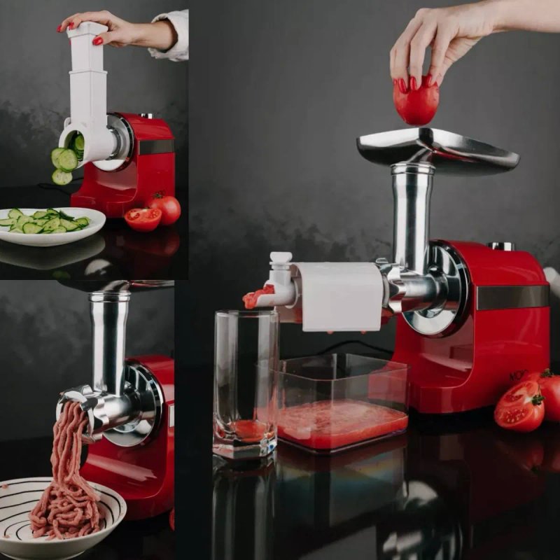 М'ясорубка + соковижималка Rainberg RB-2270 3800вт овочерізка терка — фото 2