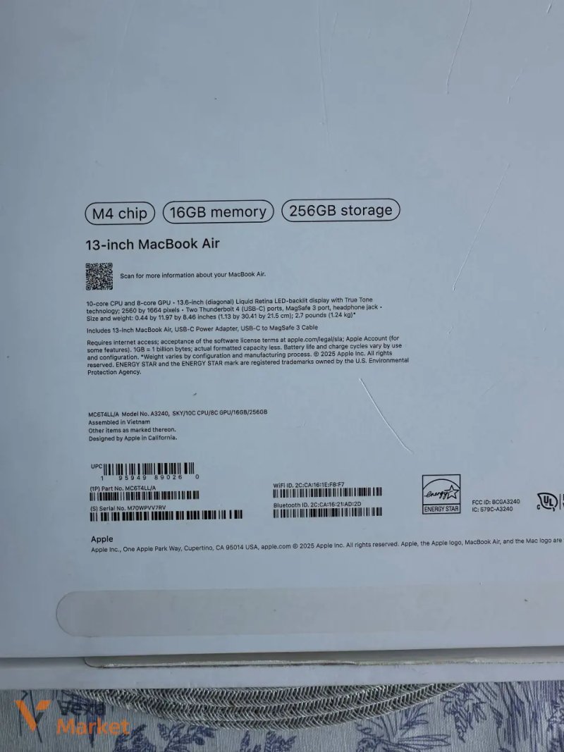 MacBook Air 13” M4 16/256 sky blue — фото 5