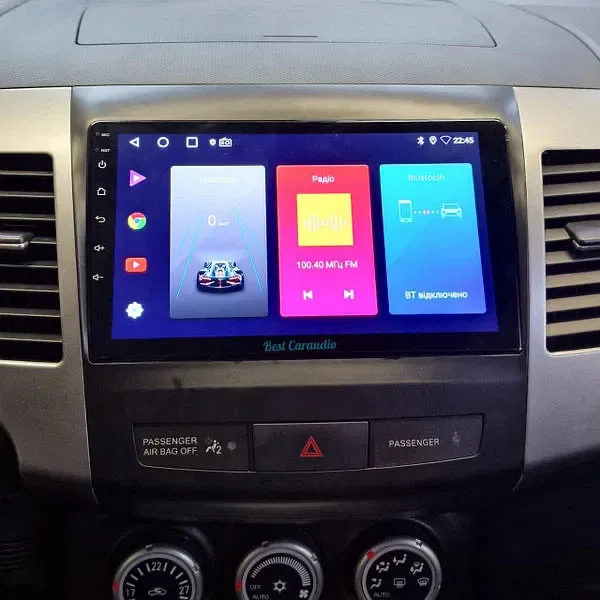 Магнітола CarPlay швидкий процесор Mitsubishs Outlander, Пежо 4007 — фото 3