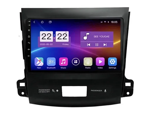 Магнітола CarPlay швидкий процесор Mitsubishs Outlander, Пежо 4007 — фото 4