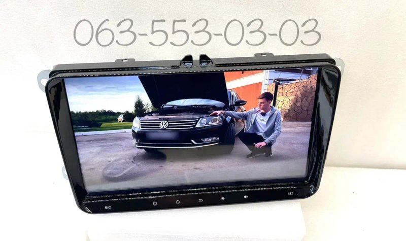 Магнитола Volkswagen Passat jetta golf Самая Мощная 4/64Gb QLED RCD — фото 4