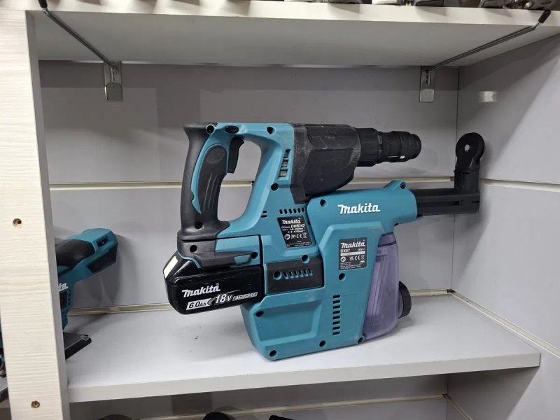 Makita DHR 243 + DX 07 акумуляторний безщітковий перфоратор з пилососом Макіта оригінал — фото 3