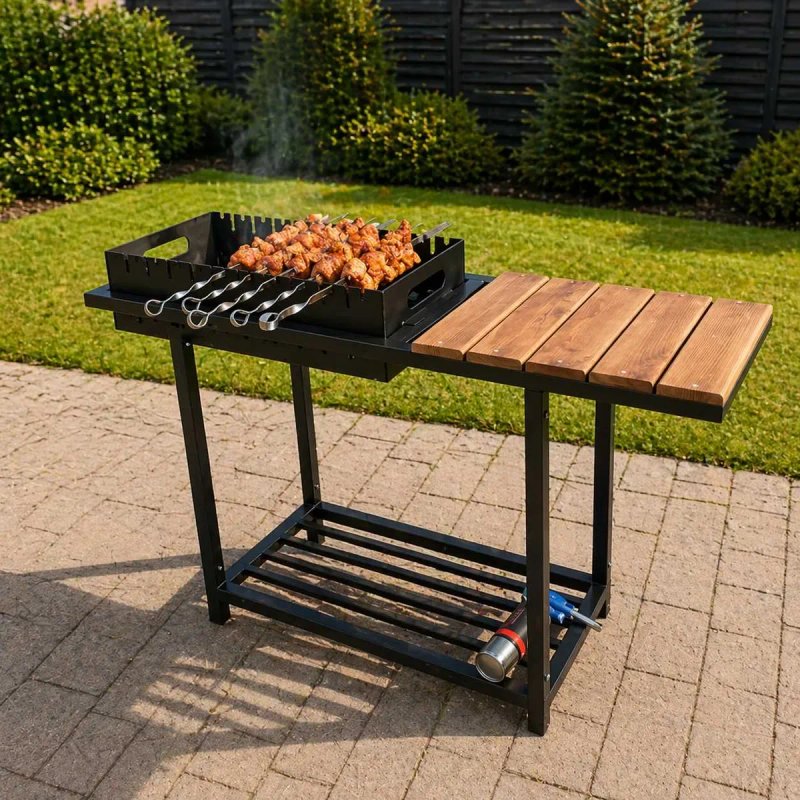 Мангал LOFT Urban Fire BBQ-зони у сучасному стилі (11 пазів) — фото 2