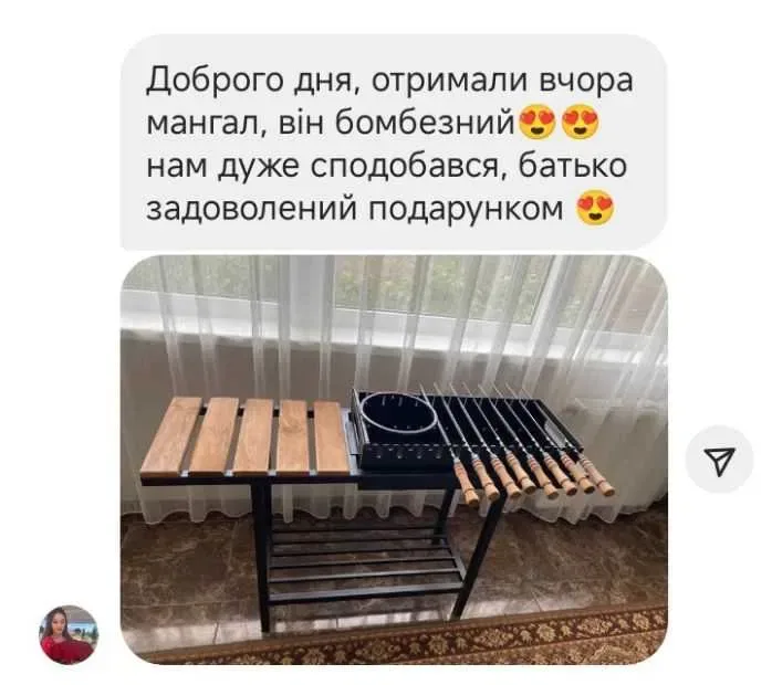 Мангал LOFT Urban Fire BBQ-зони у сучасному стилі (11 пазів) — фото 5