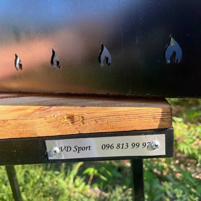 Мангал розбірний із поличкою Жаровня 4мм на 8 пазів + Решітка гриль 6мм — фото 5