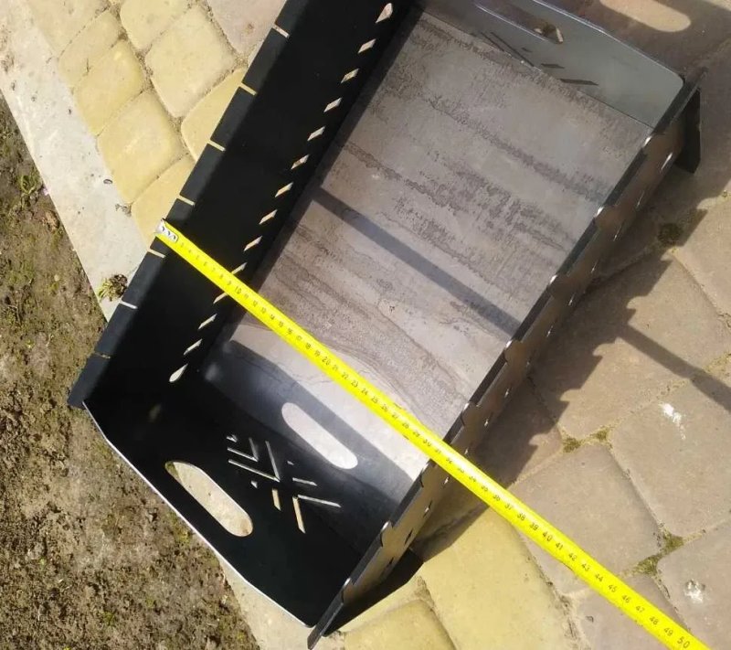 Мангал розбірний на 8 шампурів товщина 2мм туристичний переносний компактний низький для шашлику дачі пікніка. Мангал разборный — фото 6