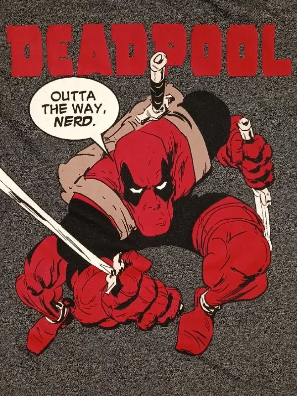 MARVEL × DEADPOOL Tee Футболка серая меланж — фото 2
