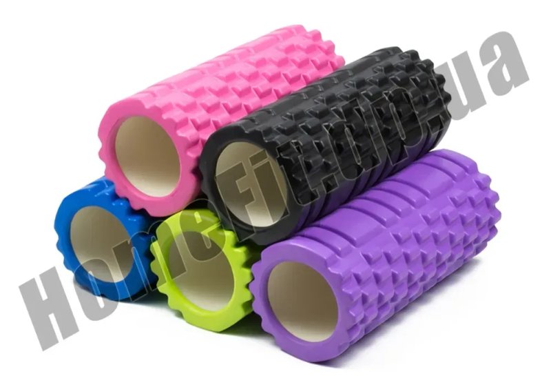 Масажний ролик EasyFit 30-33 см+ЧОХОЛ/валик мфр для йоги, спини та ніг — фото 3