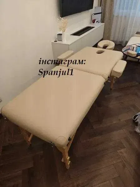 Масажний стіл кушетка, топчан для масажу, шугарингу, та татуювання, наращивания, дерево бук ширина 60 см, 70 см, 80 см — фото 2
