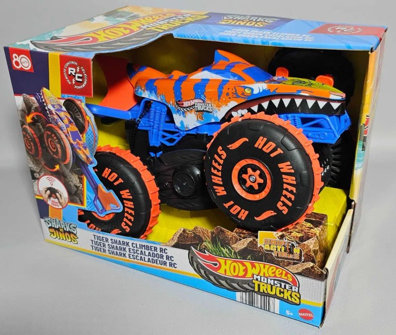 Машинка-позашляховик на радіокеруванні Hot Wheels Тигрова акула 1:15 — фото 3