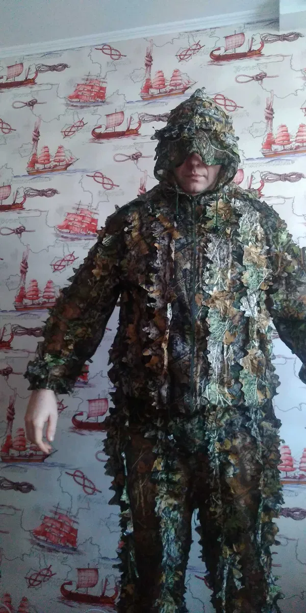 Маскувальний костюм Ghillie Камуфляжний маскировочний, сумка нагрудна — фото 3