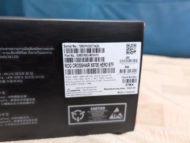 Материнська плата ASUS ROG CROSSHAIR X870E Hero BTF AM5 amd ryzen Нова apex aorus — фото 4