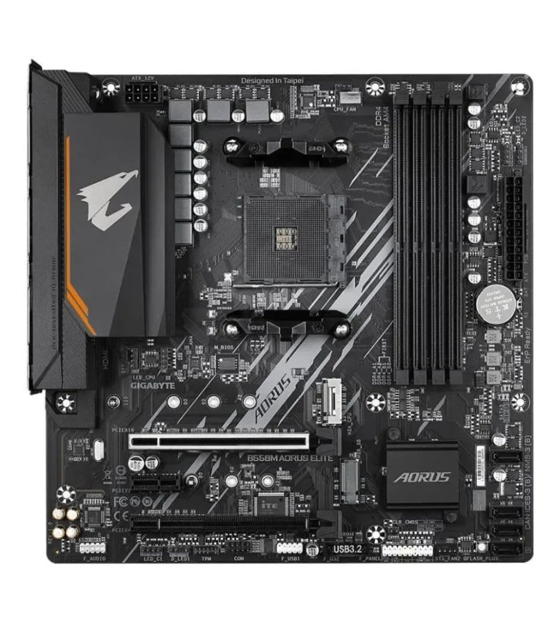 Материнська плата Gigabyte B550M AORUS ELITE (sAM4, AMD B550) — фото 2