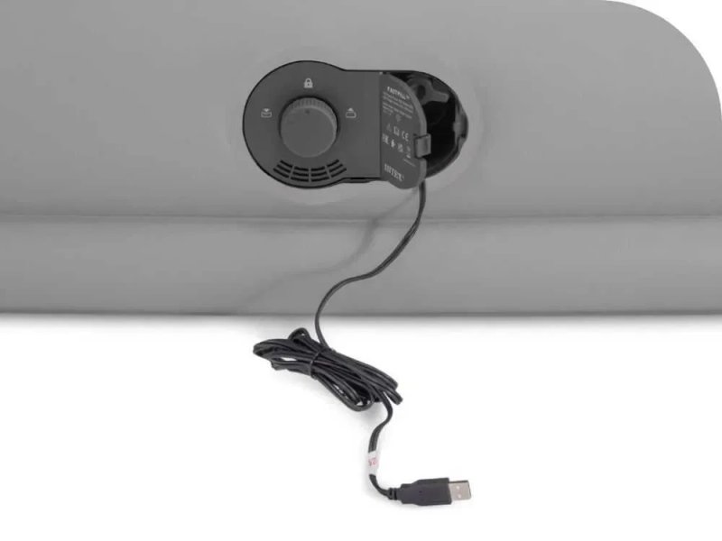Матрас надувной INTEX 64159 двухместный с насосом USB 203х152х36 см — фото 6