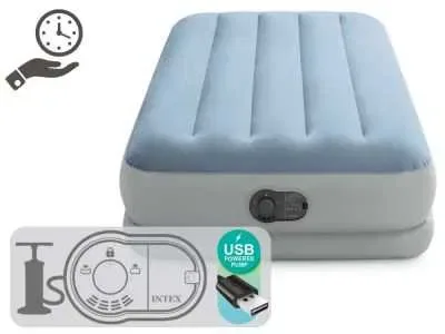 Матрас надувной одноместный INTEX 64157 с USB насосом 191х99х36см — фото 3