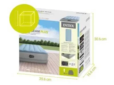 Матрас надувной одноместный INTEX 64157 с USB насосом 191х99х36см — фото 8