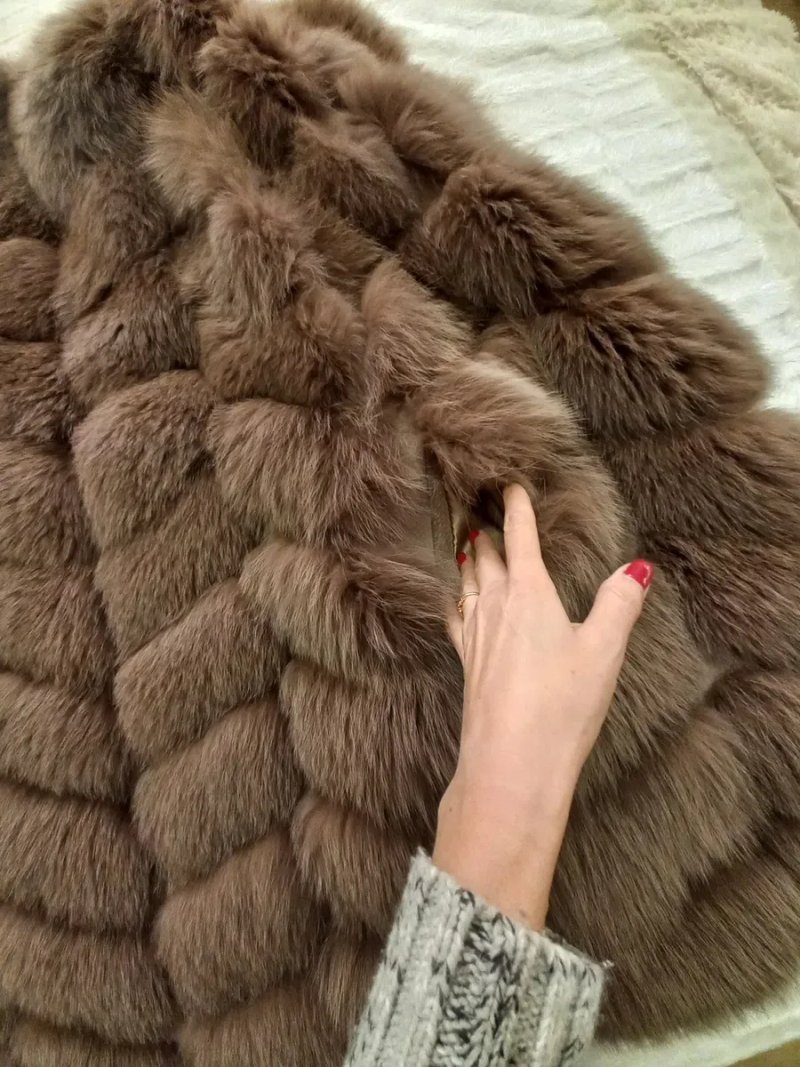 Меховая жилетка  из песца — фото 5